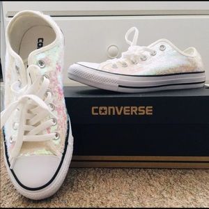 Iridescent Sequined Converse